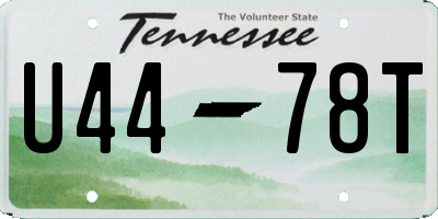 TN license plate U4478T