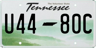 TN license plate U4480C