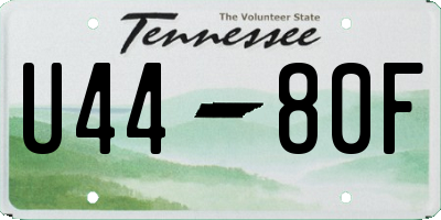 TN license plate U4480F
