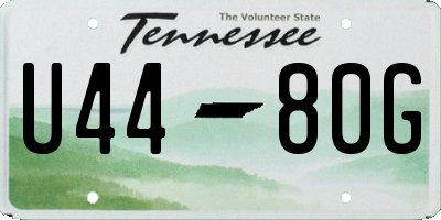 TN license plate U4480G