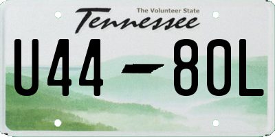 TN license plate U4480L