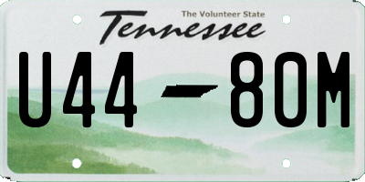 TN license plate U4480M
