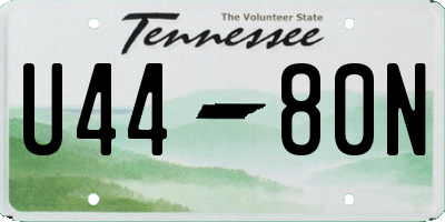 TN license plate U4480N
