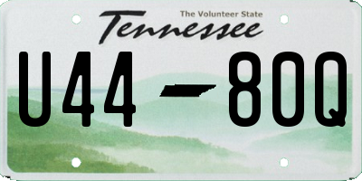 TN license plate U4480Q