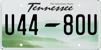 TN license plate U4480U