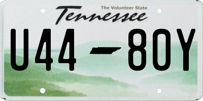 TN license plate U4480Y