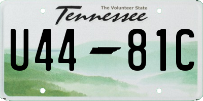 TN license plate U4481C