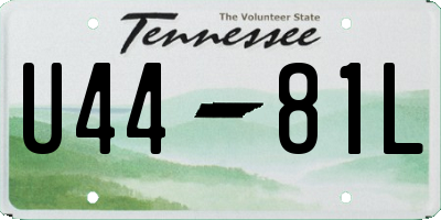 TN license plate U4481L