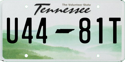 TN license plate U4481T
