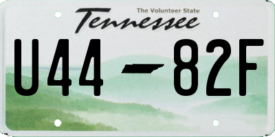 TN license plate U4482F