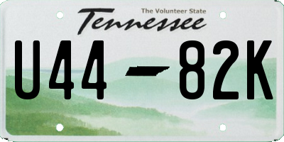 TN license plate U4482K