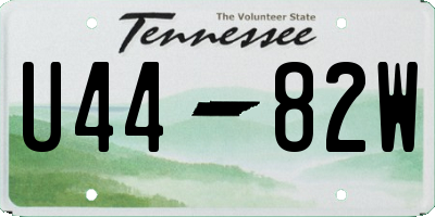 TN license plate U4482W