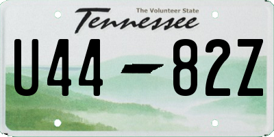 TN license plate U4482Z