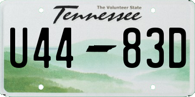 TN license plate U4483D