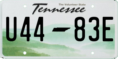TN license plate U4483E