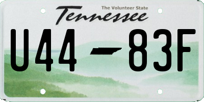 TN license plate U4483F