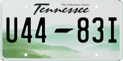 TN license plate U4483I
