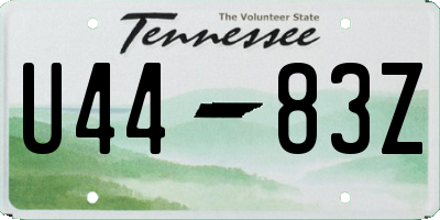 TN license plate U4483Z