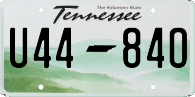 TN license plate U4484O