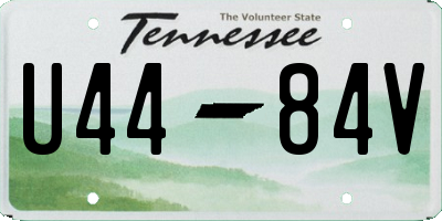 TN license plate U4484V