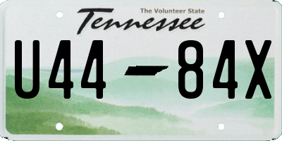 TN license plate U4484X