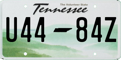 TN license plate U4484Z