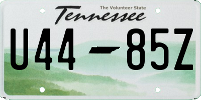 TN license plate U4485Z