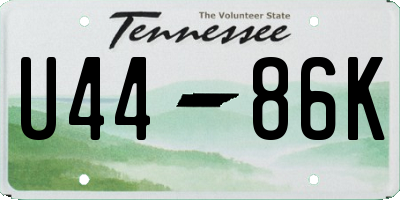 TN license plate U4486K