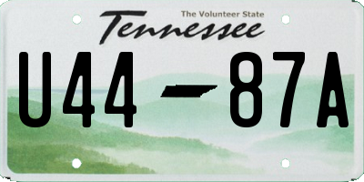 TN license plate U4487A