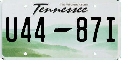 TN license plate U4487I