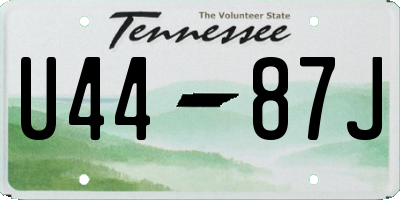 TN license plate U4487J