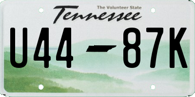 TN license plate U4487K
