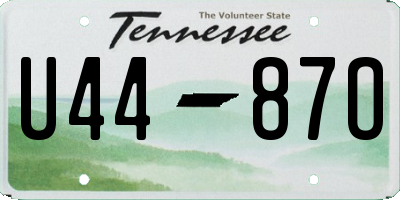TN license plate U4487O