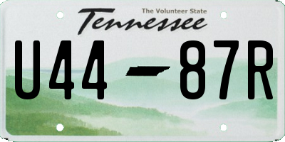 TN license plate U4487R