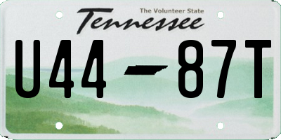 TN license plate U4487T