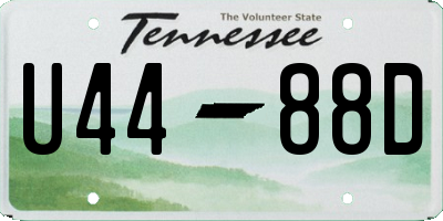 TN license plate U4488D