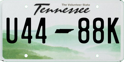 TN license plate U4488K
