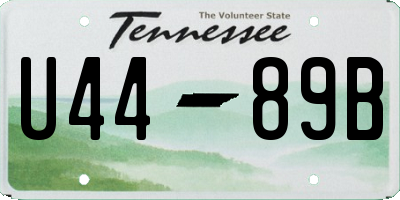 TN license plate U4489B