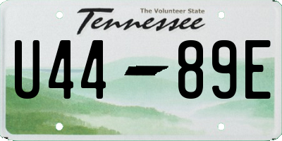 TN license plate U4489E