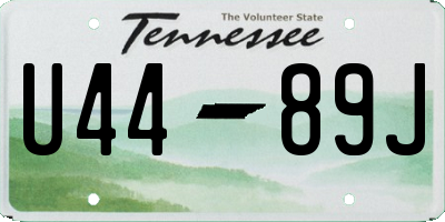 TN license plate U4489J