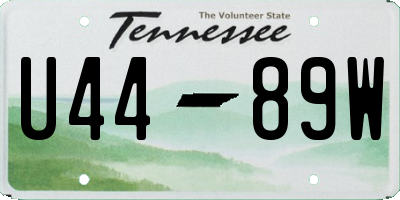 TN license plate U4489W