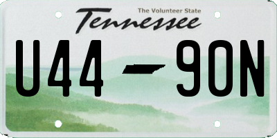 TN license plate U4490N