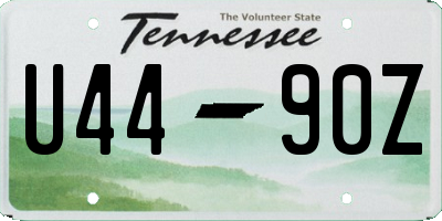 TN license plate U4490Z