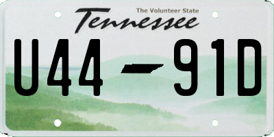 TN license plate U4491D