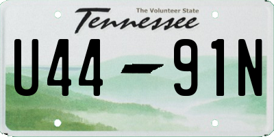 TN license plate U4491N