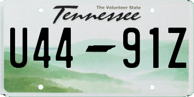 TN license plate U4491Z