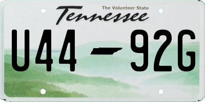 TN license plate U4492G