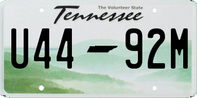 TN license plate U4492M