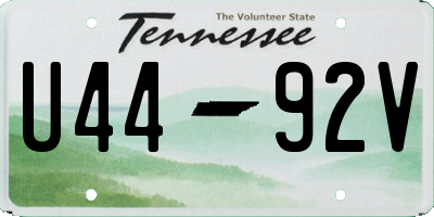 TN license plate U4492V