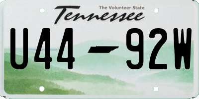 TN license plate U4492W